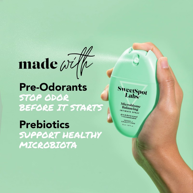 SweetSpot Labs Microbiome Balancing Feminine Spray, Deodorant Spray for External