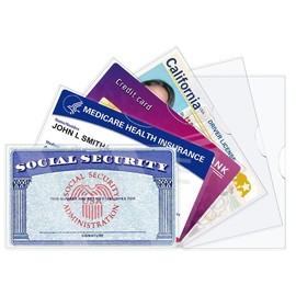 6 Pack Social Security Card Protector Sleeves/New Medicare Card Protector Sleeve/Credit Card Holder,24 Mil Soft Clear Card Sleeves for Waterproof SSN Card Protector/Credit Card Cover