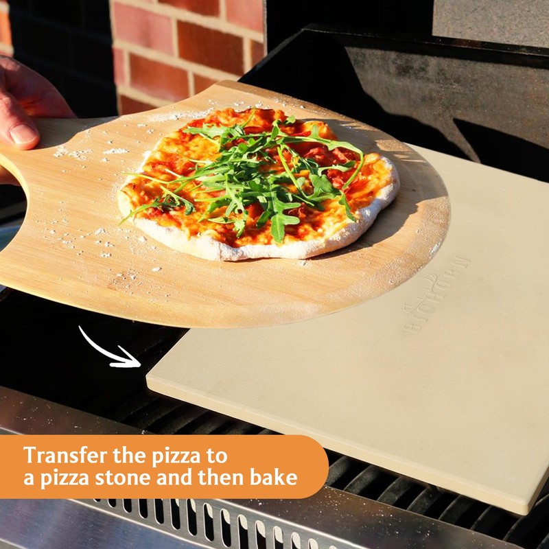 BIG HORN OUTDOORS Pizza Stone for Oven & Grill Square