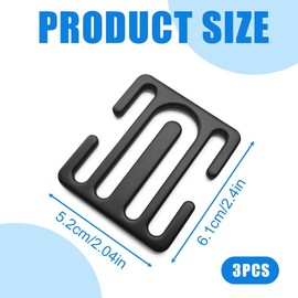 WeddHuis 3 Pcs Seat Belt Adjuster Car/Truck Seats Universal Seat Belt Lock Clips, Comfort Shoulder Strap Adjuster for Children (Black)