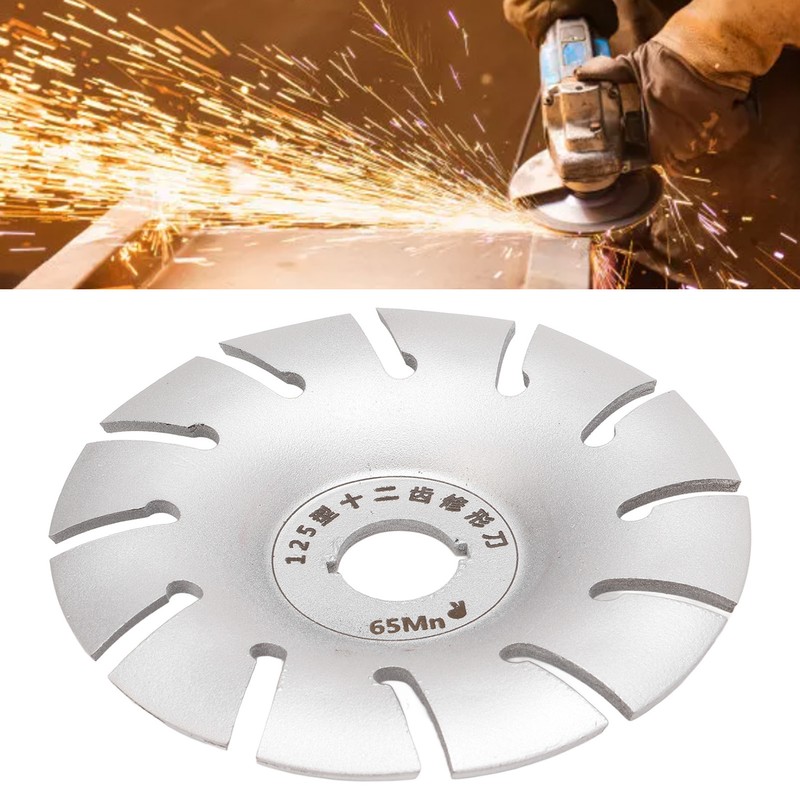 Wood Carving Disc Shaping Wheel 125mm Stainless Steel 12T Accessory