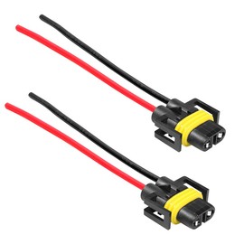 LKAHG 2PCS Car Wiring Harness Sockets Wire for Headlights Fog Lights, Female Adapters Wiring Harness Sockets Wire Pigtails, Nylon Adapter Wiring Harness Connector for Headlights H11 H8