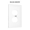 Duplex Receptacle Outlet Cover Wall Plate Covers White Gray Marble