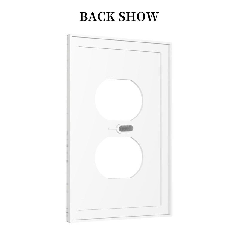 Duplex Receptacle Outlet Cover Wall Plate Covers White Gray Marble