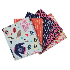 Girl Power Fabric 100% Cotton Fat Quarters 45x55cm Wide Digital Bundle for Crafting, Sewing, Quilting, Home Décor