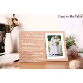 To My Best Friend on Your Wedding Day-Wedding Frame Gift for Bride from Best Friend-Friendship Gift for Bride-Bridal Shower Gift for Bride-Photo Frame Picture Frame Gift-Best Friend Get Married