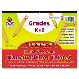 Pacon 2470 Multi-Sensory Handwriting Tablet, 10-1/2 x 8, 40 Sheets/Pad