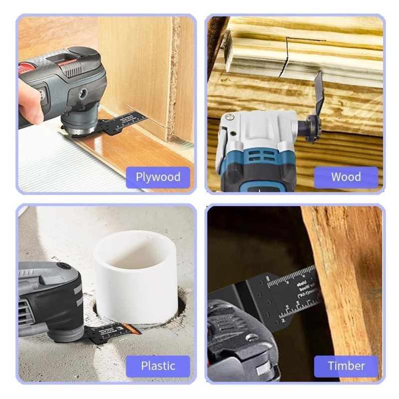 Bbypp 6pcs Curved Japanese Tooth Oscillating Saw Blades set, Standard