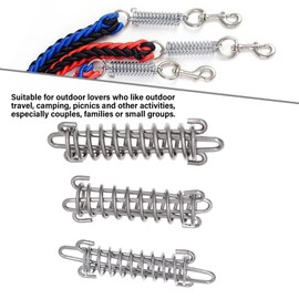 Meiliyizu Steel Dog Lead with Shock Absorber Spring Hook Top Silver