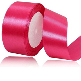 Gift Ribbon Rose Red 40 mm Wide, 23 Metres Satin Ribbons Rose Red Fabric Ribbon Crafts, Wedding Decoration, Christmas, Hair Bows, Bouquets, Birthday and Gift Packaging