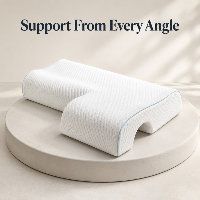 Couple Memory Foam Pillow with Arm Channel Side Sleeper Neck