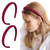 LOPHE 2PCS Women's Headband,Red Thin Headband,Retro Style Fashion Comfortable Headband,French