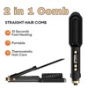 LED Hair Straightening Brush Negative Ion Adjustable Temperature Automatic Straight