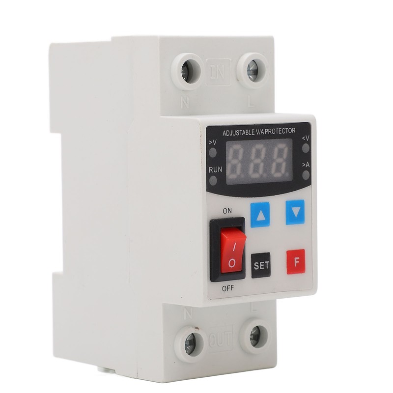 Over Under Voltage Protective Device Adjustable Auto Reset Protector 240V‑300V