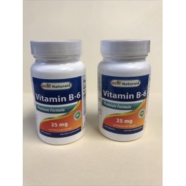Best Naturals Vitamin B-6 25 mg - 2, 250 Tablet bottles Ex:04/2024