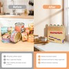 Wood Cat Food Can Organizer, 3-Tier Stackable FIFO Pantry Organizer,