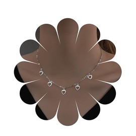 Cimenexe Bohemian Heart Dangle Necklace Silver Heart Choker Necklace Tiny Hollow Heart Pendant Necklace Minimalist Heart Necklace Jewelry for Women and Girls Gifts