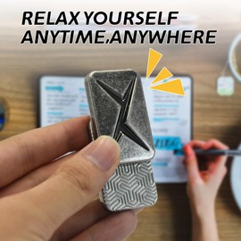 Bufccy Lightning Infinite Fidget Slider Metal Magnetic Haptic Fidget Toys for Adults Anxiety/ADHD/Stress Relief (Retro Color)