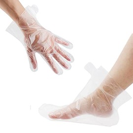 200 forros de baño de cera de parafina para manos y pies, bolsas de terapia de cera caliente de plástico Niubow para tratamiento de guantes calentados y terapia de pies (100 botines y guantes)