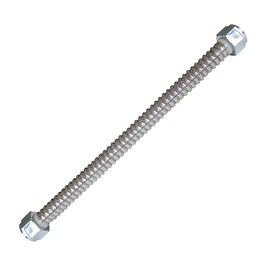 Flextron FTWC-S34-18D 18" Corrugated Connector for Water Heater with 3/4" FIP and 1" FIP Ends, Stainless Steel