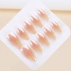 Ceboic Pack of 30 Glue-On Nails Almond, French Tip Press
