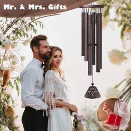 Yesruby Wedding Gifts, Mr and Mrs Gift 32” Wind Chimes Outside, Wedding Gifts for Couples Newlyweds 2025, Bridal Shower Just Married Gift