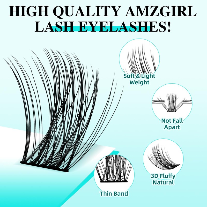 Individual Eyelashes, Cluster Eyelashes, Individual Clusters, 168 Pieces, Eyelash Extensions,