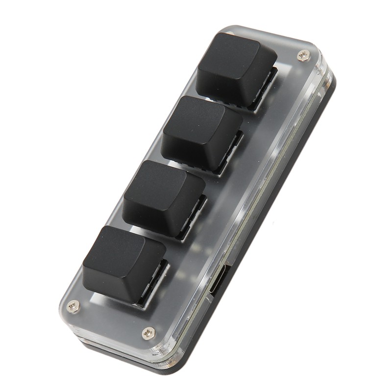 4 Fully Programmable Keys Mini Type C Wired One Handed