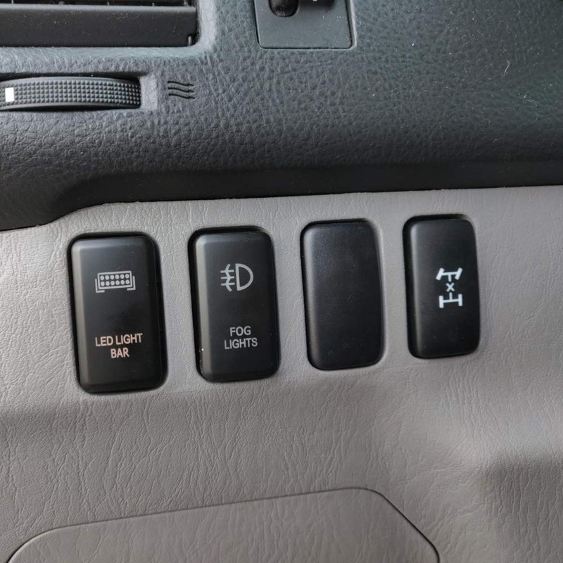 WeiSen Push Switch with Fog Lights Symbol Blue Backlight ON-Off