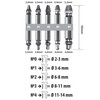 S&R Screw Extractor Set, Left Extractor Set, 5 Pieces, Double-Sided
