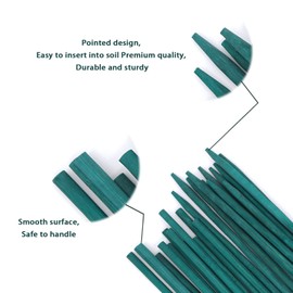 Green Bamboo Plant Stakes, Plant Sticks Support for Indoor and Outdoor Plants, Garden Wood Sturdy Bamboo Sticks, Floral Plant Support Stakes for Garden Plants 25 Pack（18 Inches）