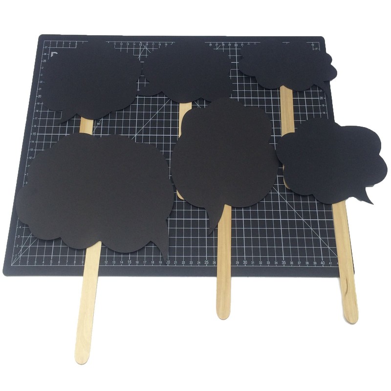Chalkboard Speech Bubbles and Signs Wedding Parties Photo Booth Props