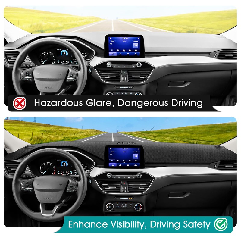 FIILINES Dash Cover for 2020-2025 Ford Escape (Without HUD), Dashboard