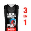AXE Champú 3 In 1 Total Fresh, color negro, 1