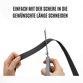 KLEBASTO Velcro Tape for Sewing, Set Hook Tape and Velcro Tape for Sewing, High Locking Force (Black, 30 mm x 6 m)