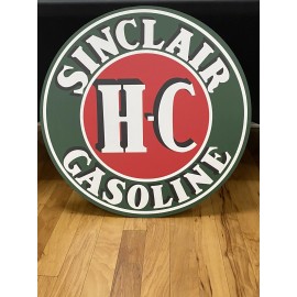 Sinclair H-C Gasoline Sign 30" Round Digital Printed