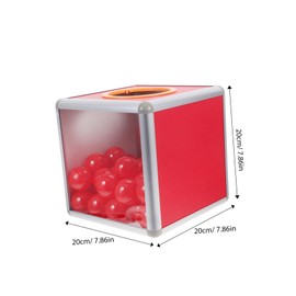 Operitacx Lottery Box Card Collection Box Multifunctional Box Donation Promotion Gambling Raffle Lot Holder Tombola Drum Square Tombola Ball Boxes Donation Tin Aluminium Alloy