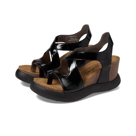Fly London Women's Wedges Sandal, Black, 7