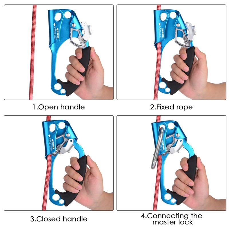 WILDKEN Climbing Hand Ascender Outdoor Mountaineering Tree Arborist Climbing Rappelling