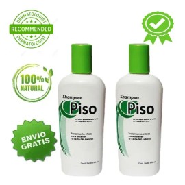 2 Shampoo Piso Anti Caída, Crecimiento Cabello, 100% Natural