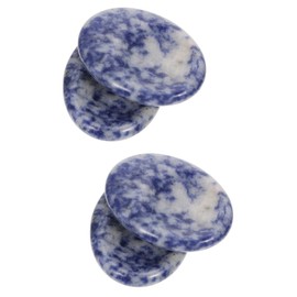 LALAFINA 4pcs Natural Thumb Massage Stone for Stress Relief and Relaxation Smooth Edges for Safe Use Improves Blood Circulation for Self-care and Wellness