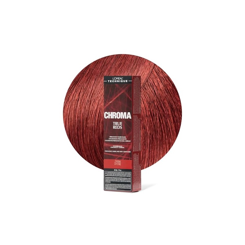 L'oreal Paris Chroma True Reds Permanent Hair Color, Cayenne, 1.74