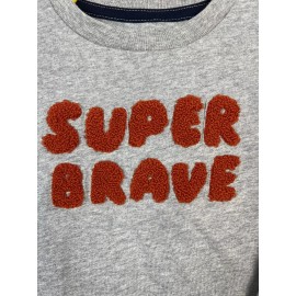 Gymboree Unisex Gray Long Sleeve Tee Nwt 3T  $19.95 ‘Super Brave’