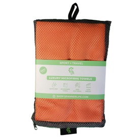 Microfibre towels, compact, ultra lightweight & quick dry beach towels - the perfect gym, travel & beach towel - swimming towel for sports, camping & hiking (Orange, XXXL - 200x90cm)