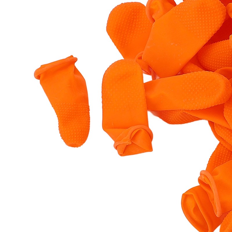 Disposable Finger Cots, 100 Pieces Waterproof Latex Finger Cots Protector
