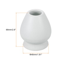 HARFINGTON Ceramic Chasen Stand 66mm Matcha Whisk Holder Teas Set Whisks Stand Traditional Matcha Tea Chasen Holder Tea Set Accessories for Tea Tasting, White