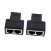 Operitacx 2pcs Ethernet Socket Splitter Adapter Network Connector for Dual