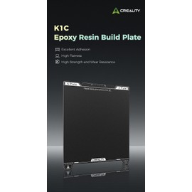 Creality Upgraded K1C Epoxy Resin Build Plate 235 * 235mm, Without Soft Magnetic Sticker, Wipe Nozzle Design, Excellent Adhesion, High Strength and Wear Resistance, 3D Printer Platform for K1C/ K1 SE