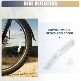 X AUTOHAUX Bike Reflectors 5"x0.79"x0.47" Bike Warning Reflector White 1 Pair