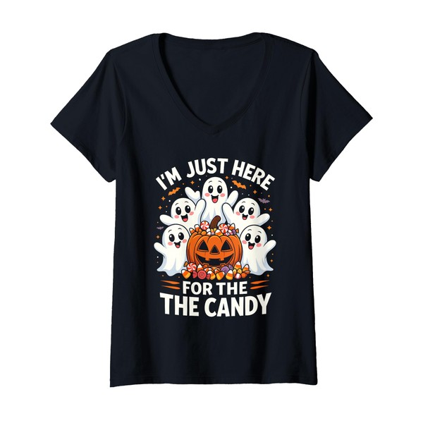 Womens I'm Just Here for The Candy Halloween Pun Lollipop